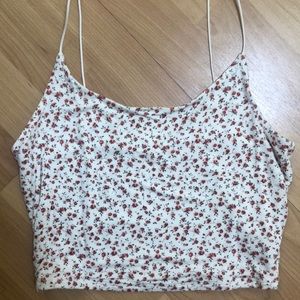 GARAGE rose flower patterned tank top